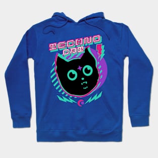 TECHNO - TECHNO CAT (Teal/Pink/Purple) Hoodie